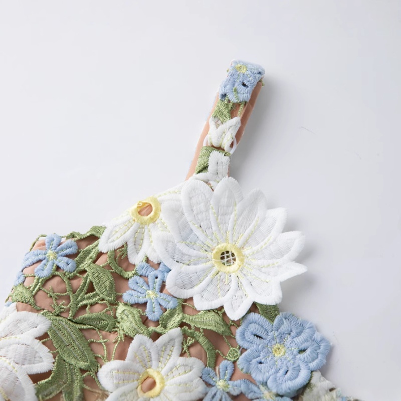 Summer lace strap dress flowers fashion dress for women