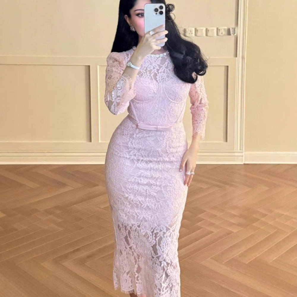 Chest pad spring and summer high waist elasticity dress