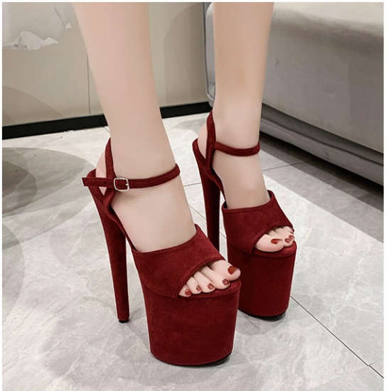 Night show black platform pole dancing shoes