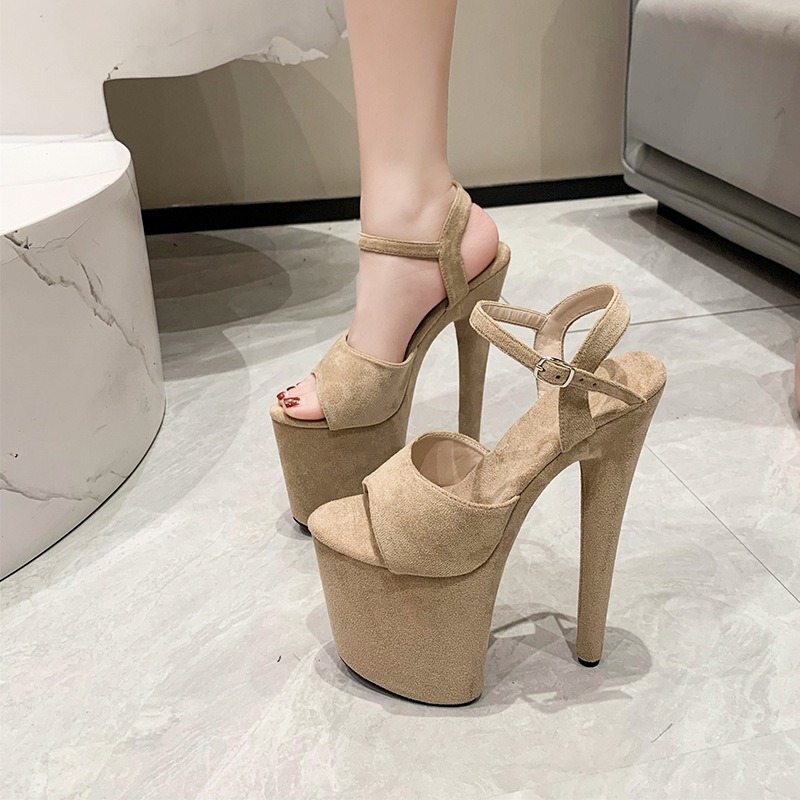 Night show black platform pole dancing shoes