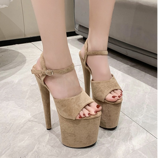 Night show black platform pole dancing shoes
