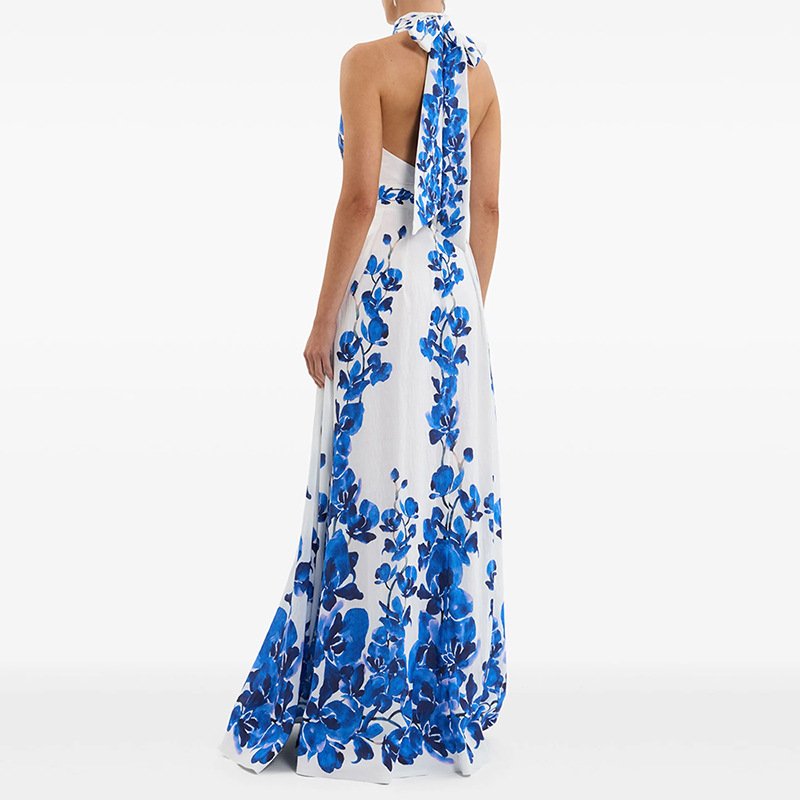 Long vacation long dress printing fashion dress