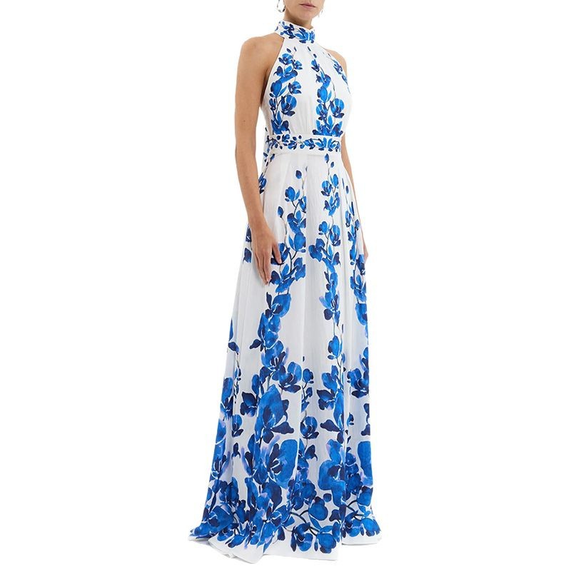 Long vacation long dress printing fashion dress