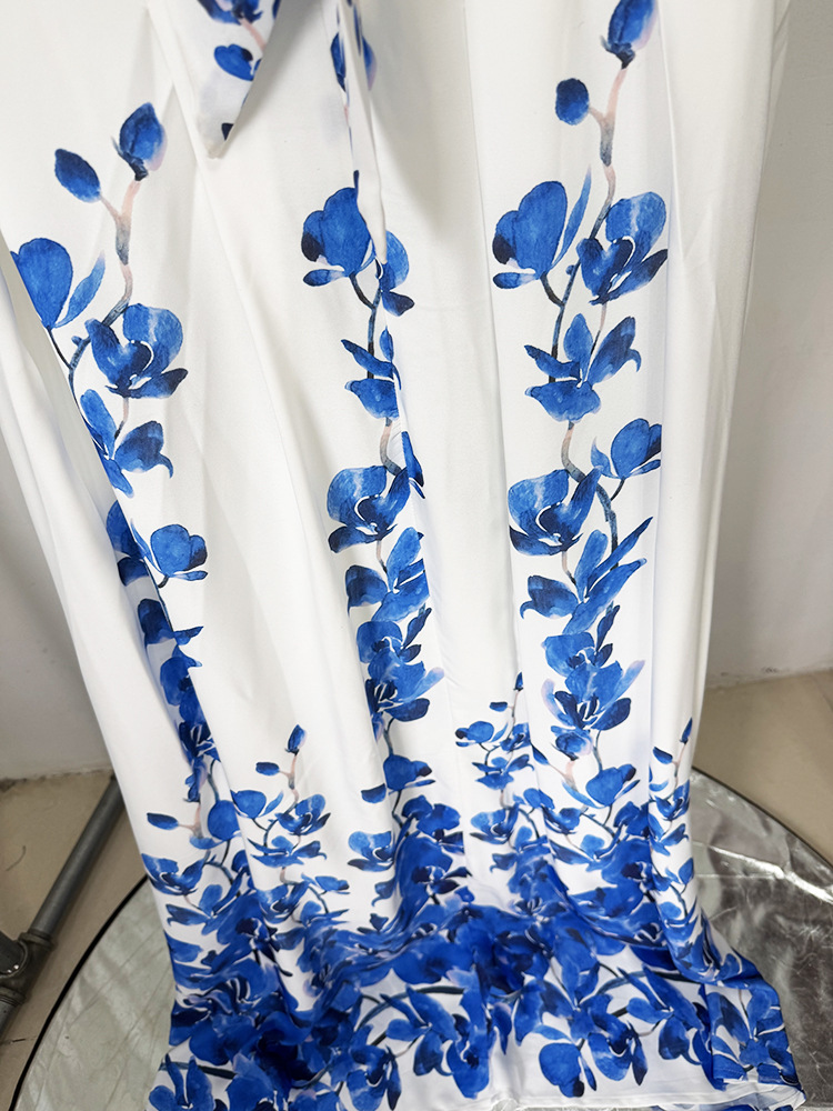 Long vacation long dress printing fashion dress