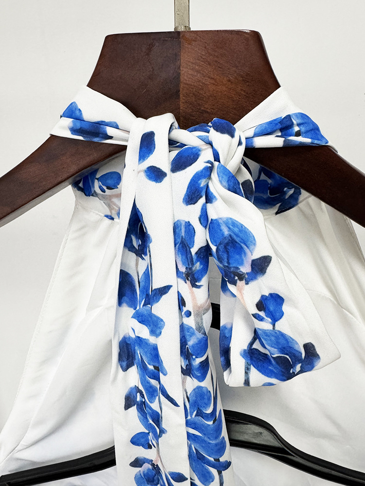 Long vacation long dress printing fashion dress