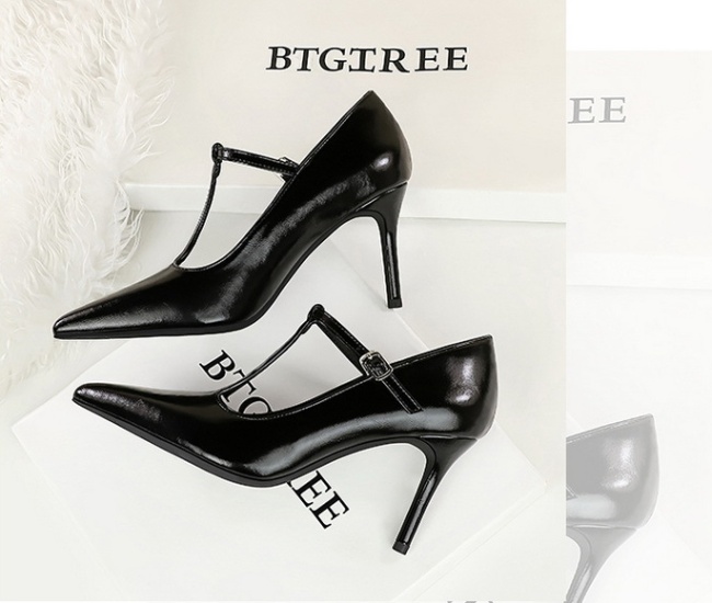 Hollow low high-heeled shoes temperament shoes for women