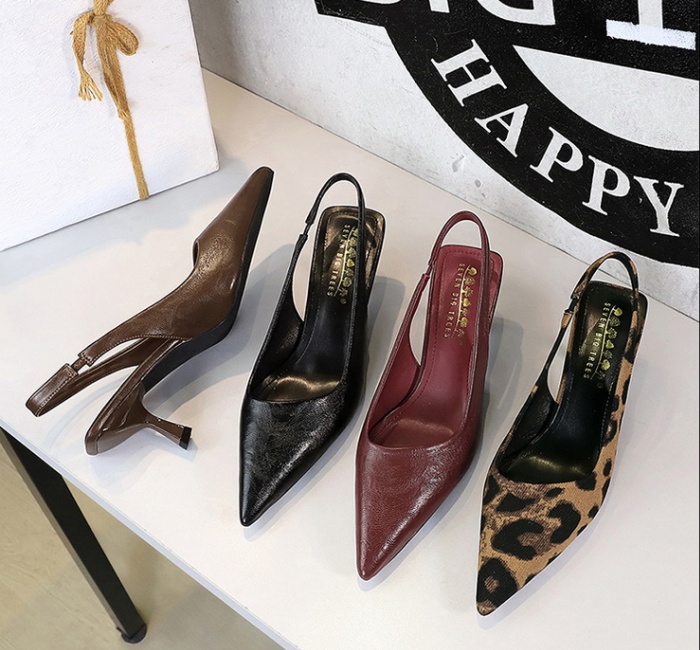 Pointed simple high-heeled shoes banquet shoes for women