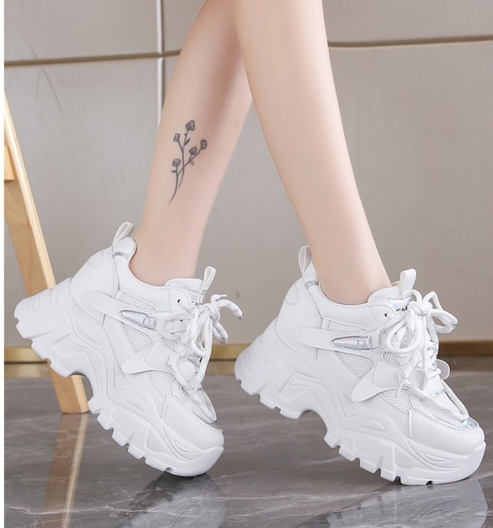 Heighten all-match shoes sports clunky sneaker for women
