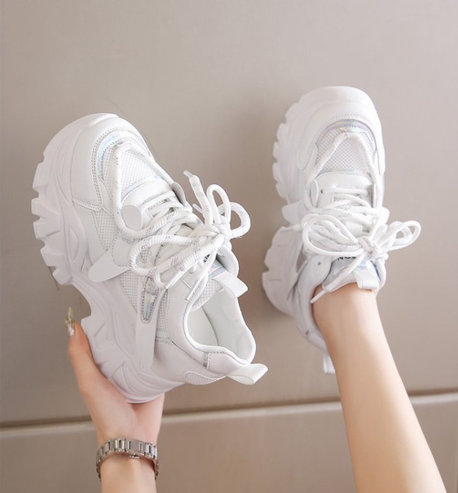 Heighten all-match shoes sports clunky sneaker for women