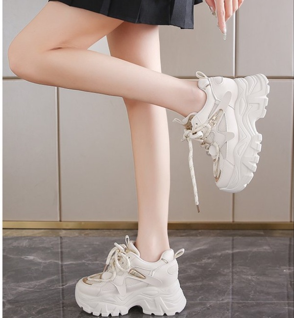 Heighten all-match shoes sports clunky sneaker for women