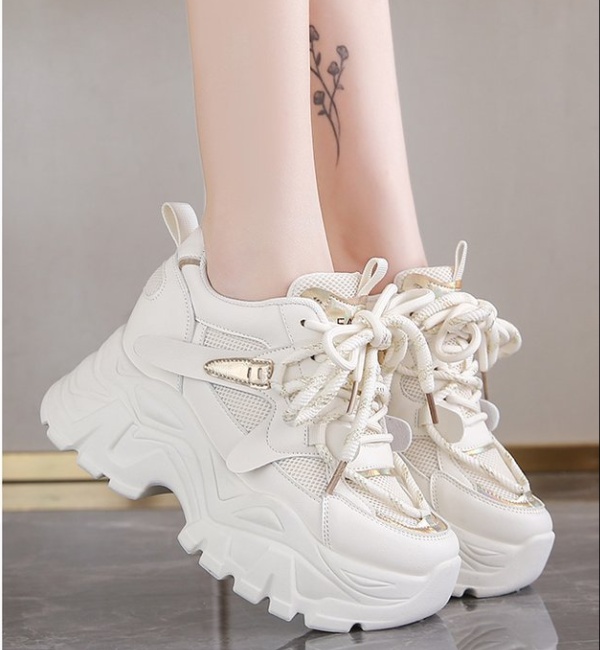 Heighten all-match shoes sports clunky sneaker for women