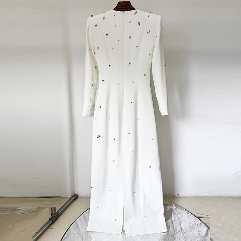 Long European style dress rhinestone formal dress