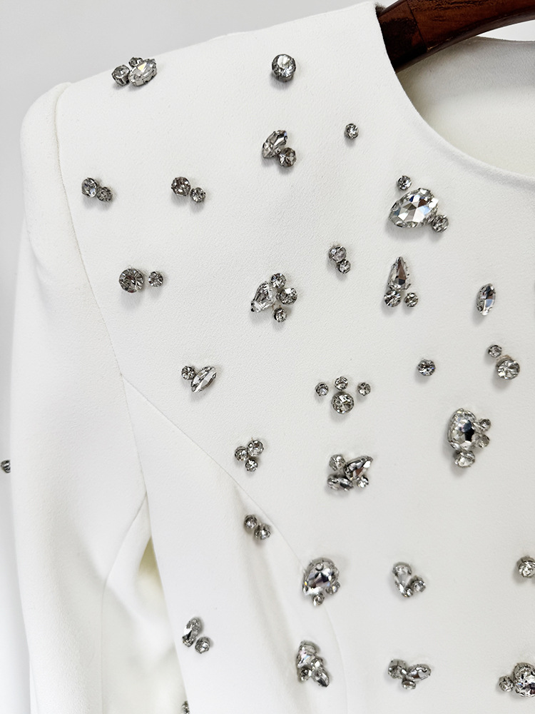 Long European style dress rhinestone formal dress