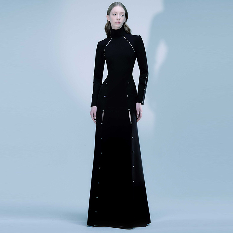 Long simple long dress floor length beading dress