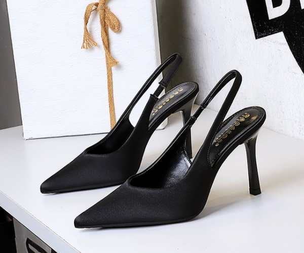 Banquet pointed high-heeled shoes satin simple shoes for women
