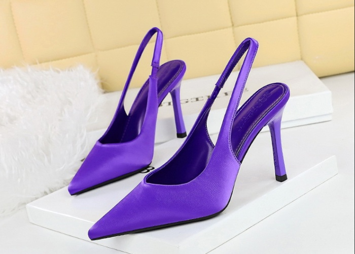 Banquet pointed high-heeled shoes satin simple shoes for women