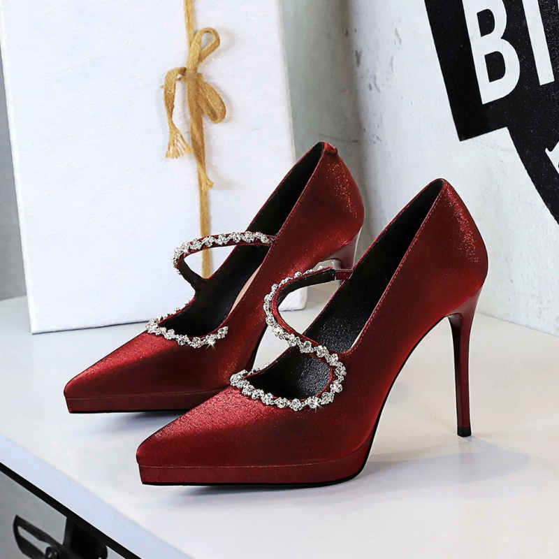 Chain sexy high-heeled shoes low shoes for women
