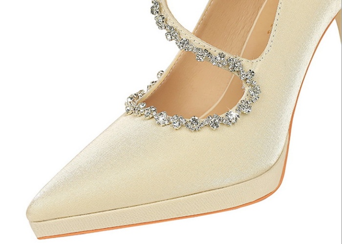 Chain sexy high-heeled shoes low shoes for women