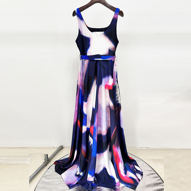 Sleeveless long dress European style formal dress