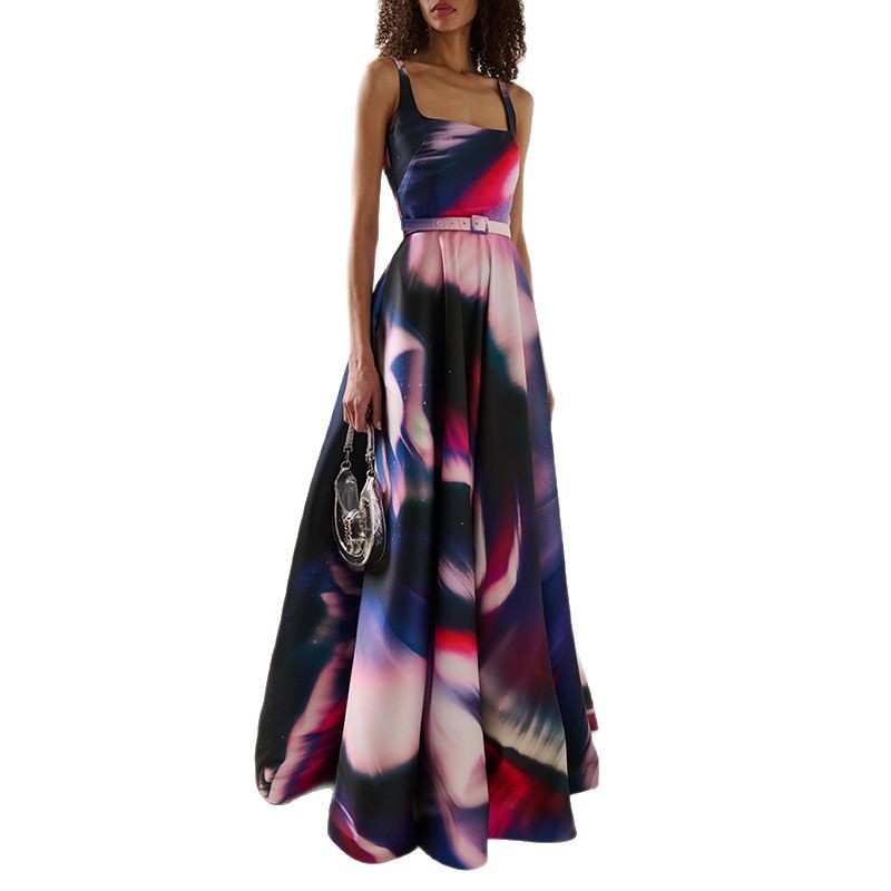 Sleeveless long dress European style formal dress