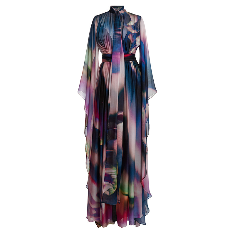 Fashion vacation European style dress long symphony long dress
