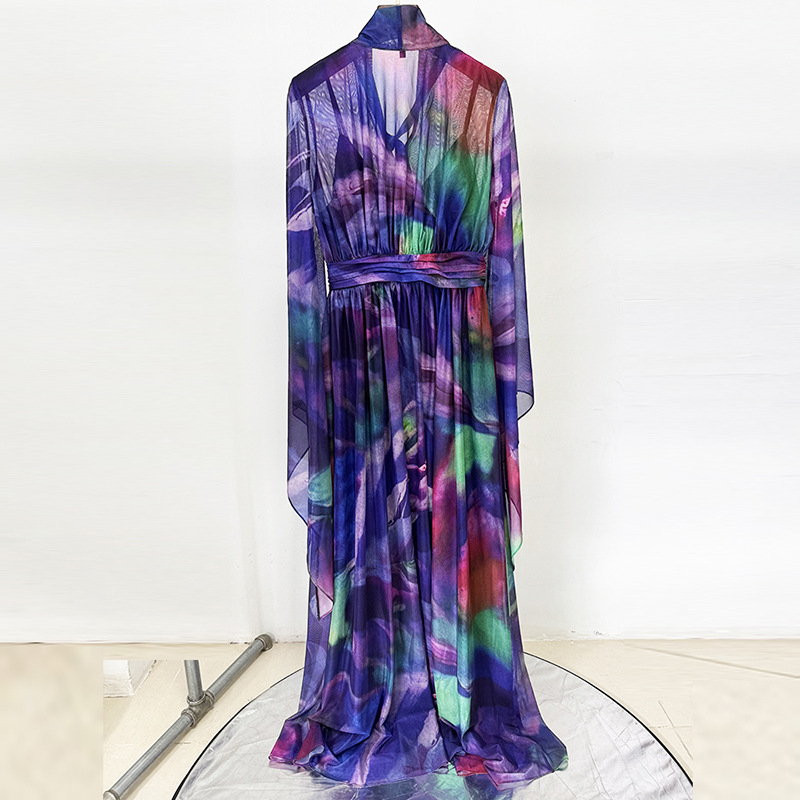 Fashion vacation European style dress long symphony long dress
