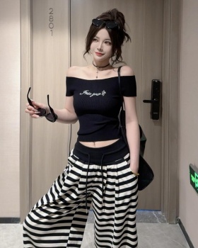 Strapless tops summer T-shirt a set for women