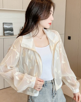 Embroidery all-match tops Casual spring jacket for women