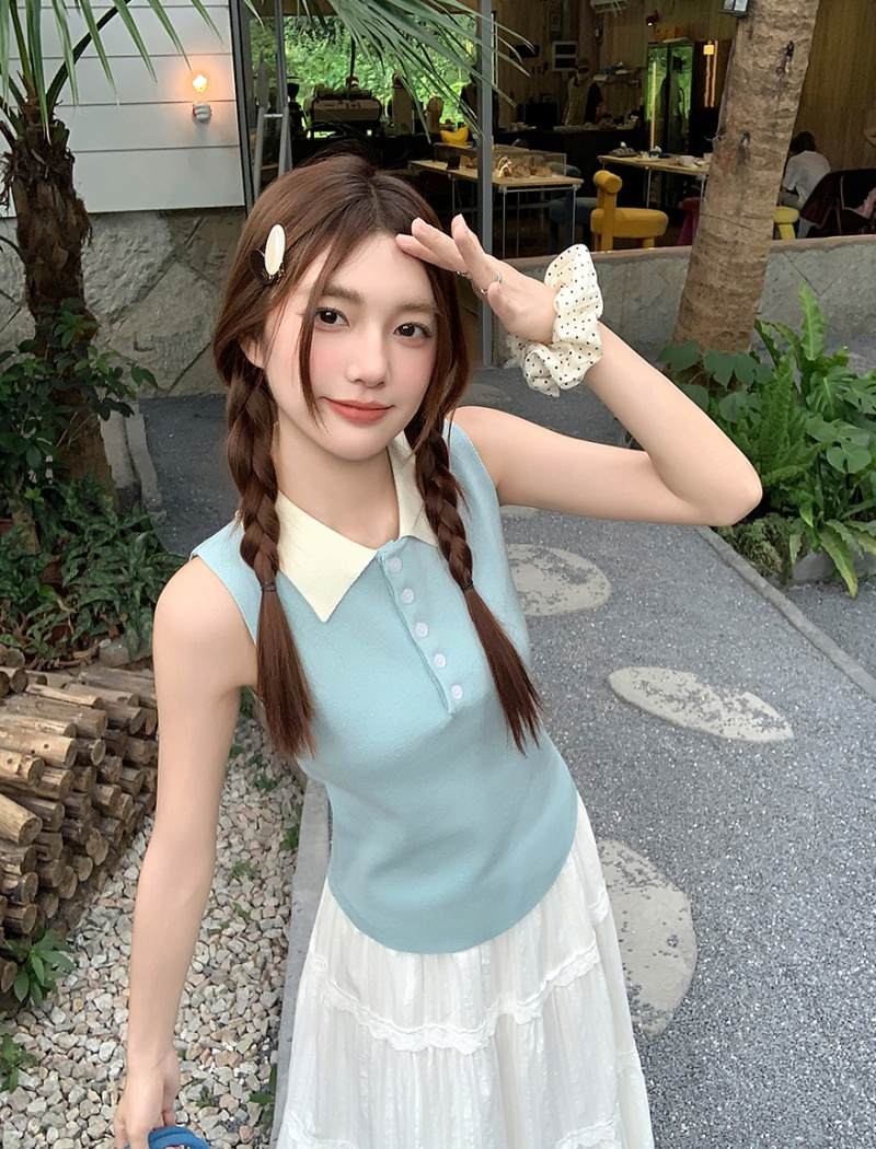 Mixed colors sleeveless vest spicegirl unique tops