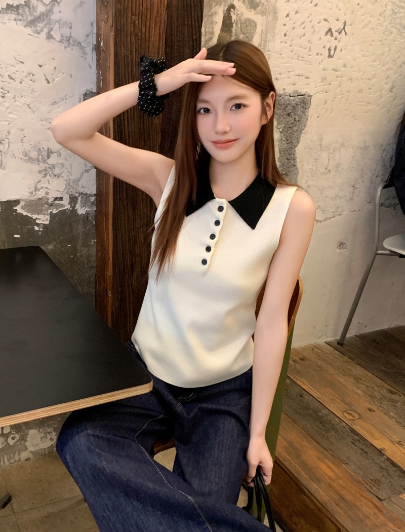 Mixed colors sleeveless vest spicegirl unique tops