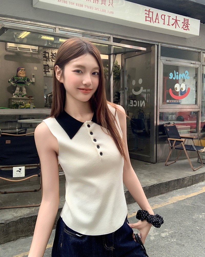 Mixed colors sleeveless vest spicegirl unique tops