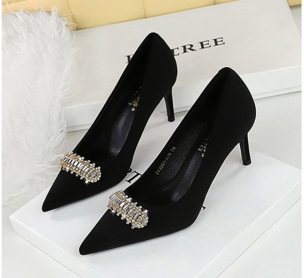 Fashion  high-heeled shoes pointed low shoes for women