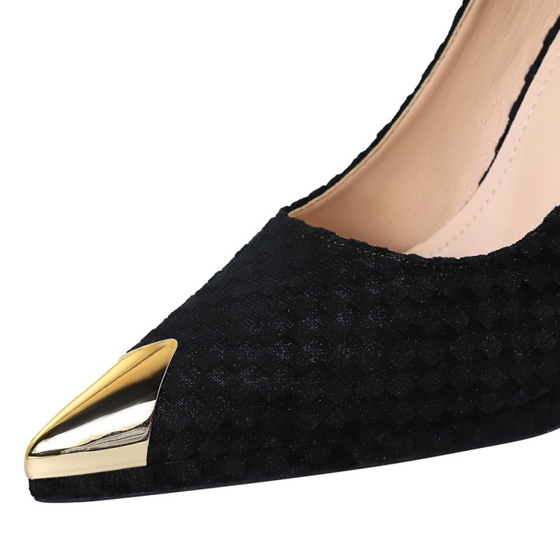Metal high-heeled shoes fine-root high-heeled shoes