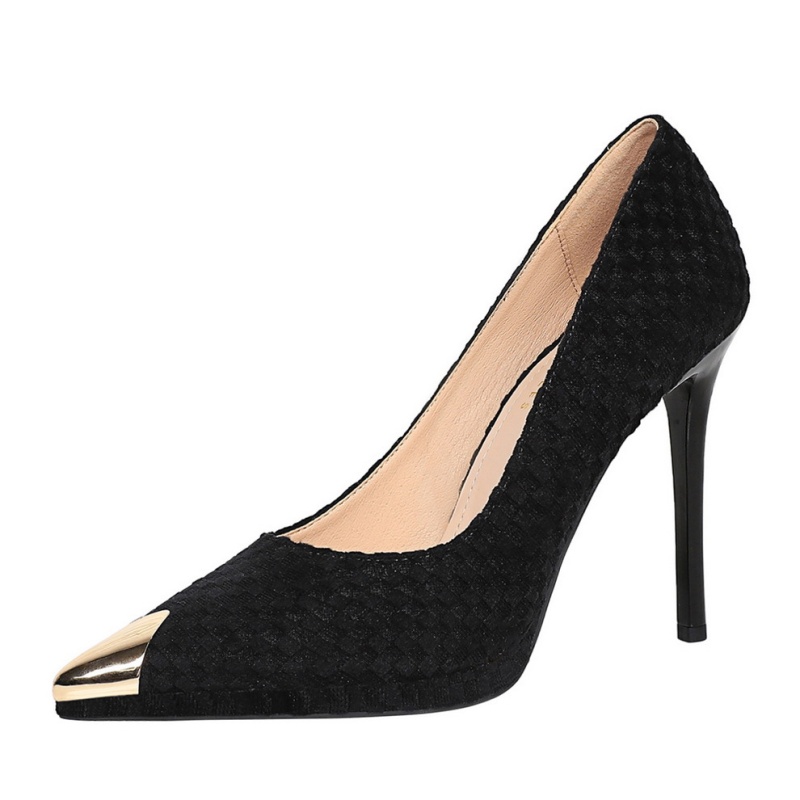 Metal high-heeled shoes fine-root high-heeled shoes