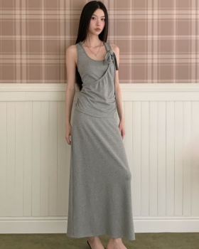 Spicegirl package hip dress pinched waist long dress
