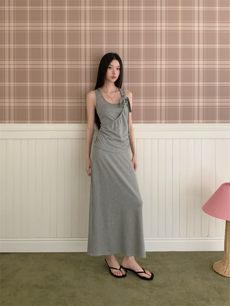 Spicegirl package hip dress pinched waist long dress