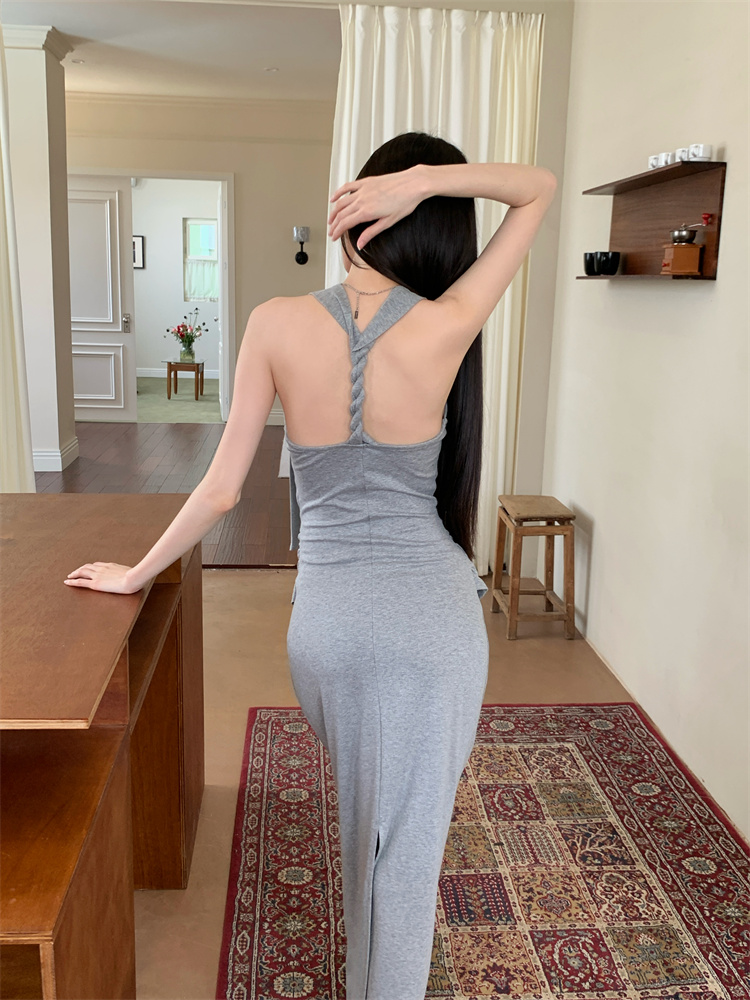 Spicegirl package hip dress pinched waist long dress