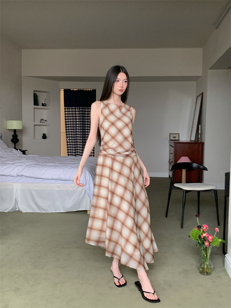 Summer dress sleeveless long dress for women