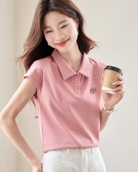 Fashion embroidered show young tender temperament T-shirt