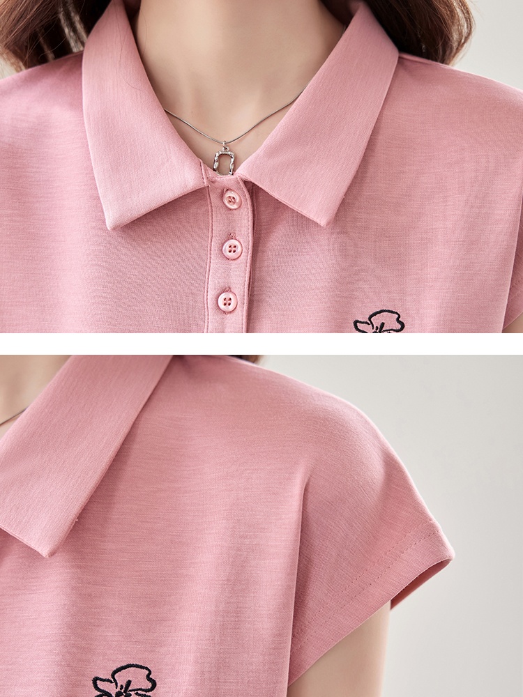 Fashion embroidered show young tender temperament T-shirt