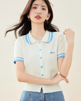 Chanelstyle tops France style small cardigan for women