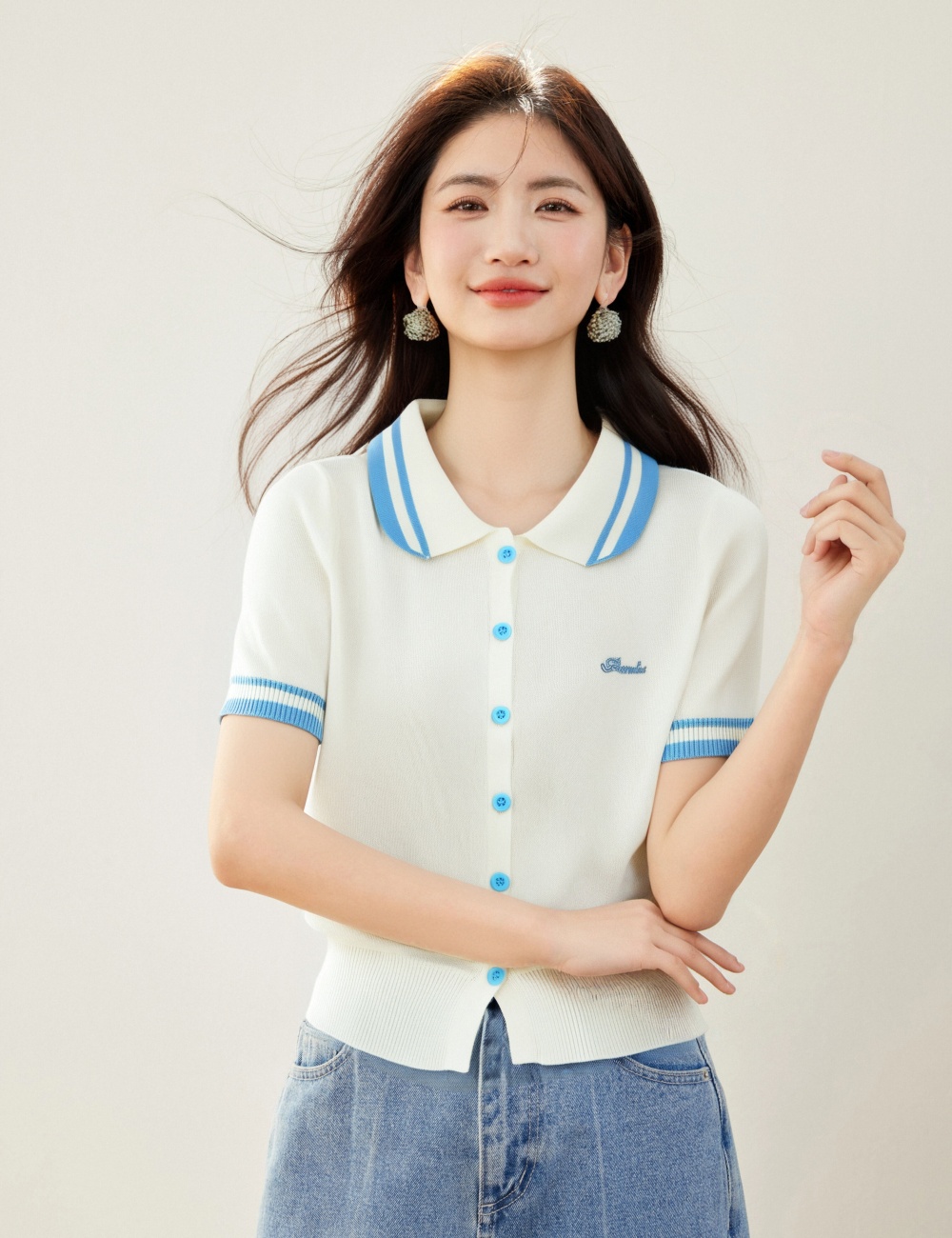 Chanelstyle tops France style small cardigan for women