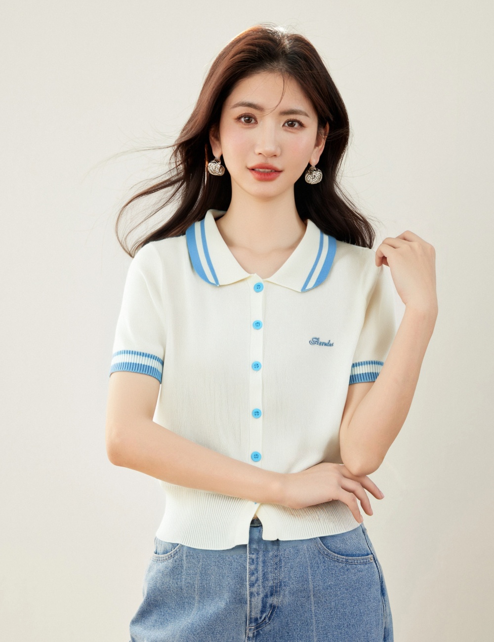 Chanelstyle tops France style small cardigan for women