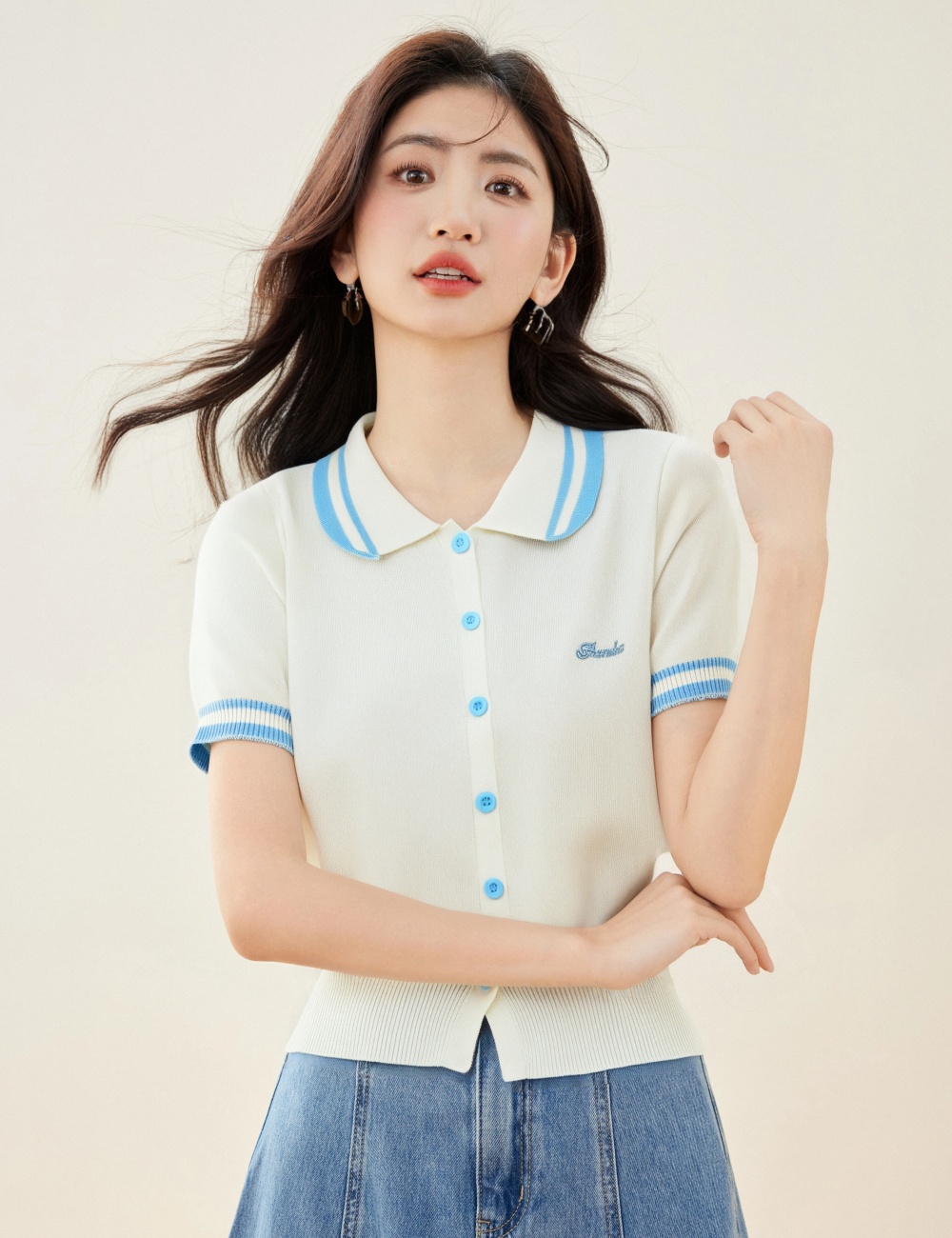 Chanelstyle tops France style small cardigan for women