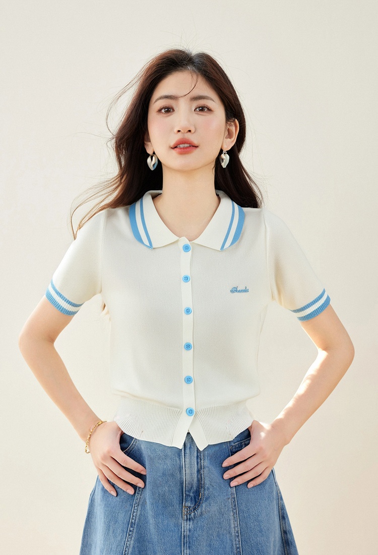Chanelstyle tops France style small cardigan for women