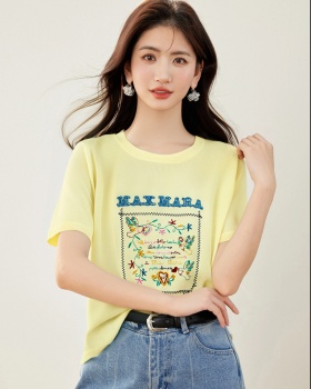 Korean style letters summer all-match sweater for women