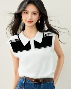 Summer boats sleeve Casual sweater mixed colors loose tops