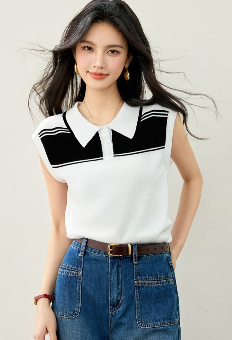 Summer boats sleeve Casual sweater mixed colors loose tops
