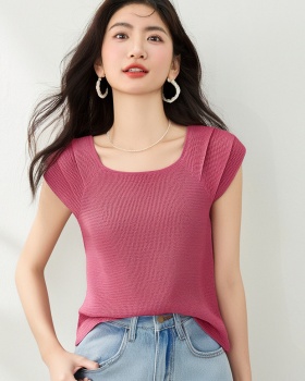Ice silk summer tops fashionable sweater for women