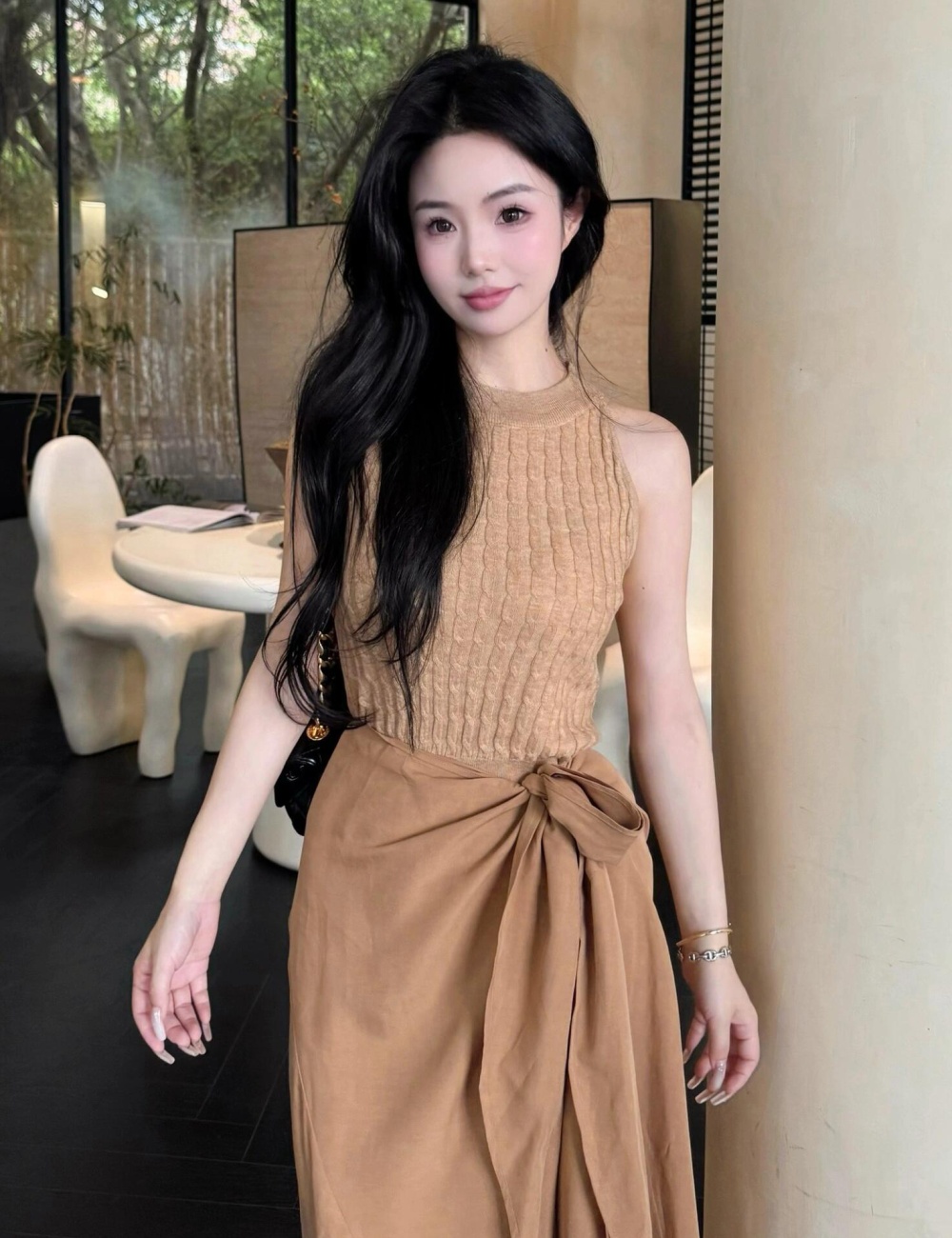 Summer France style vest elegant skirt 2pcs set